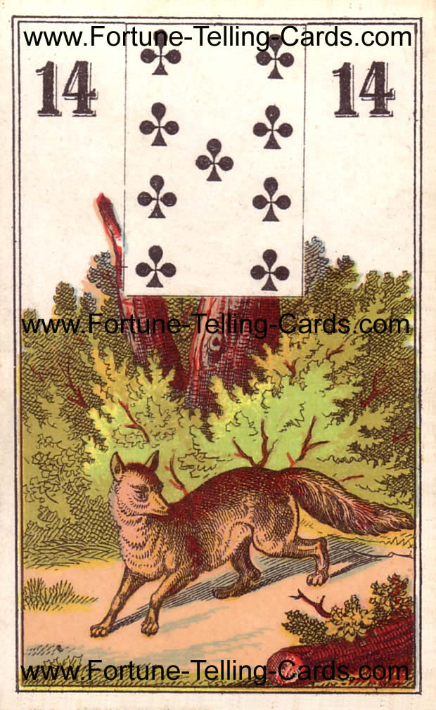 Lenormand Cards, Lenormand Fortune Telling Cards antique collection for